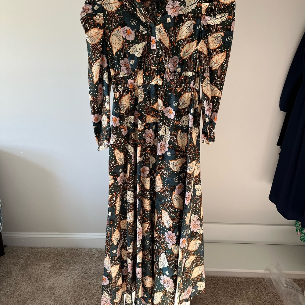 Melloday Floral Long Sleeve Dress